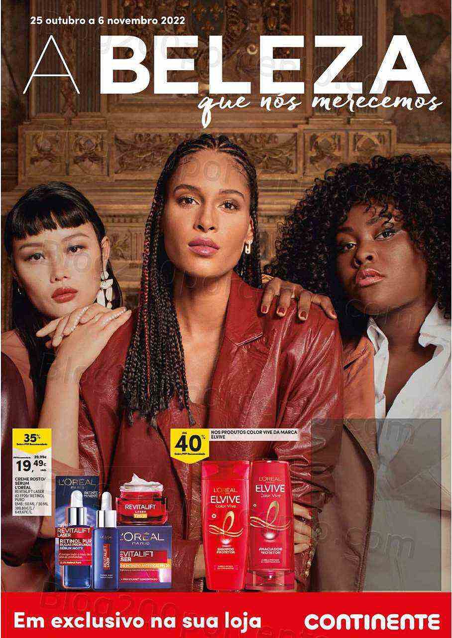 Antevisão Folheto CONTINENTE Especial Beleza Promoções de 25 outubro a 6 novembro