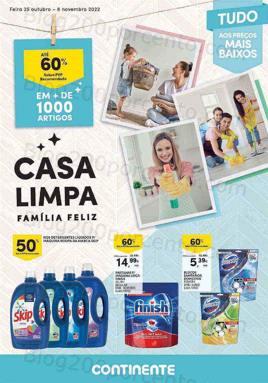 Antevisão Folheto CONTINENTE Casa Limpa Promoções de 25 outubro a 6 novembro