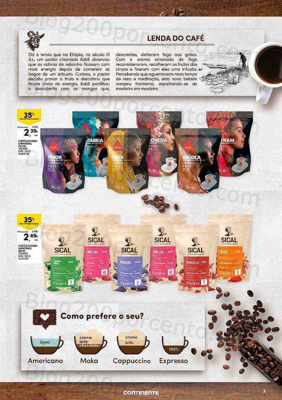 Antevisão Folheto CONTINENTE Feira Bebidas Quentes Promoções de 18 a 30 outubro
