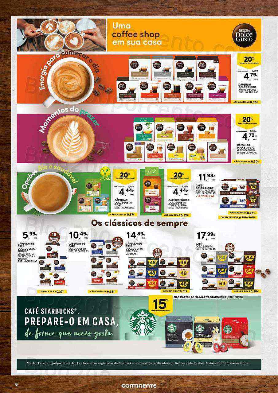 Antevisão Folheto CONTINENTE Feira Bebidas Quentes Promoções de 18 a 30 outubro