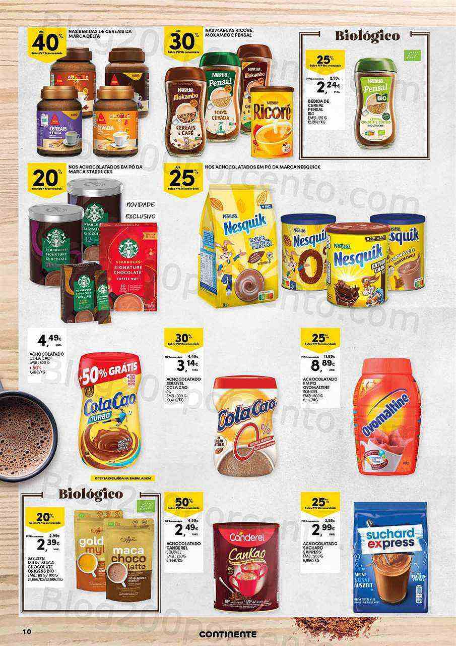 Antevisão Folheto CONTINENTE Feira Bebidas Quentes Promoções de 18 a 30 outubro