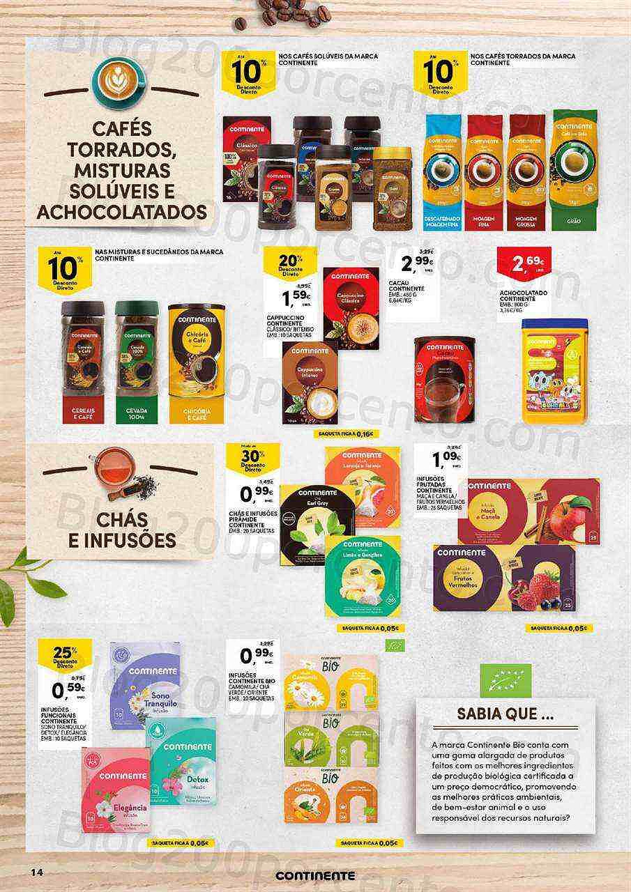 Antevisão Folheto CONTINENTE Feira Bebidas Quentes Promoções de 18 a 30 outubro