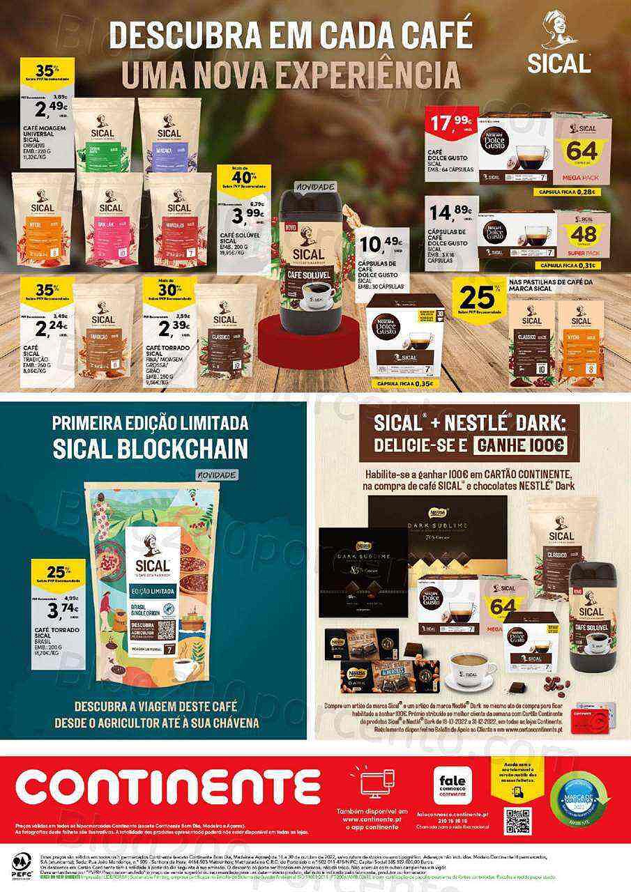 Antevisão Folheto CONTINENTE Feira Bebidas Quentes Promoções de 18 a 30 outubro
