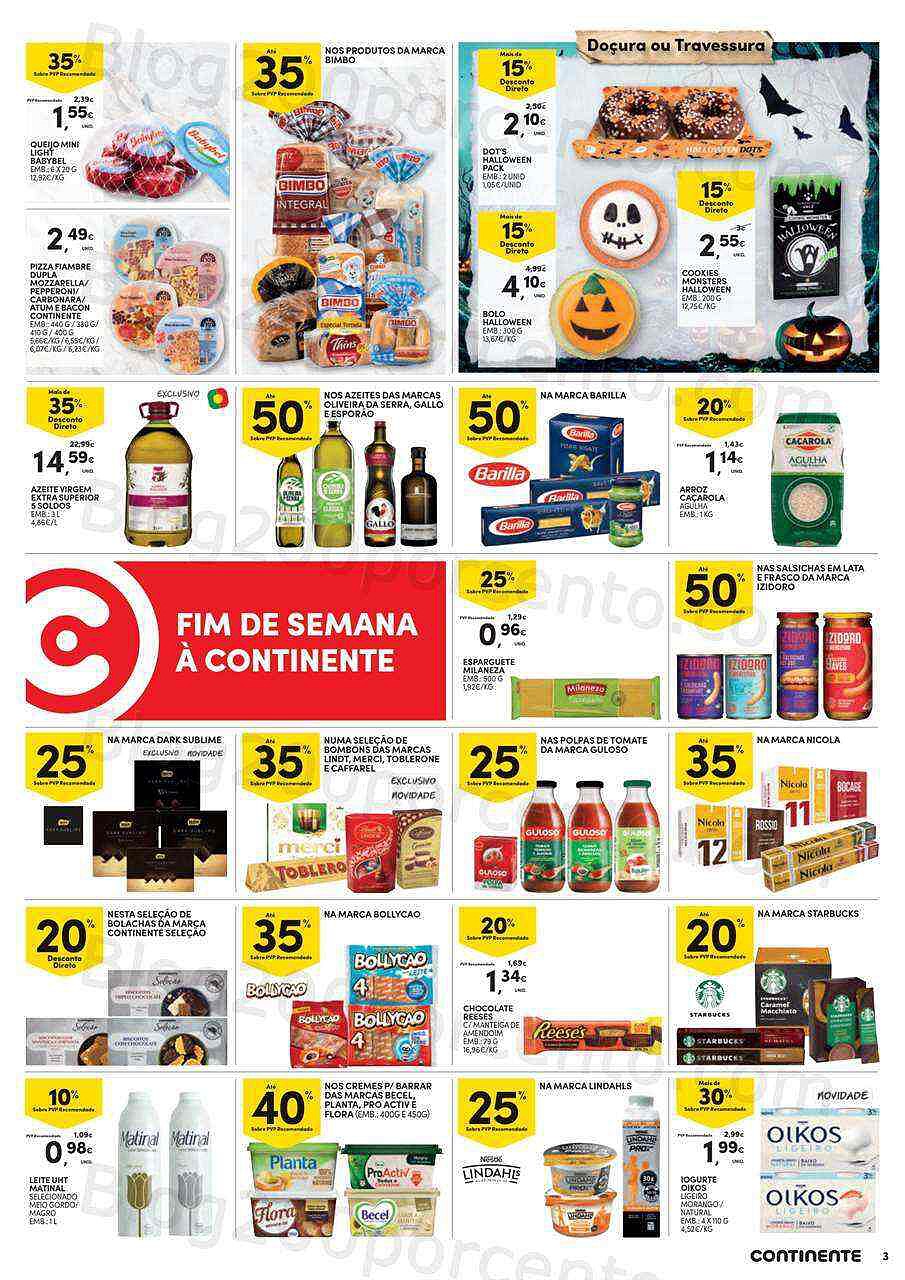 Antevisão Folheto CONTINENTE Promoções Fim de Semana - 28 a 31 outubro