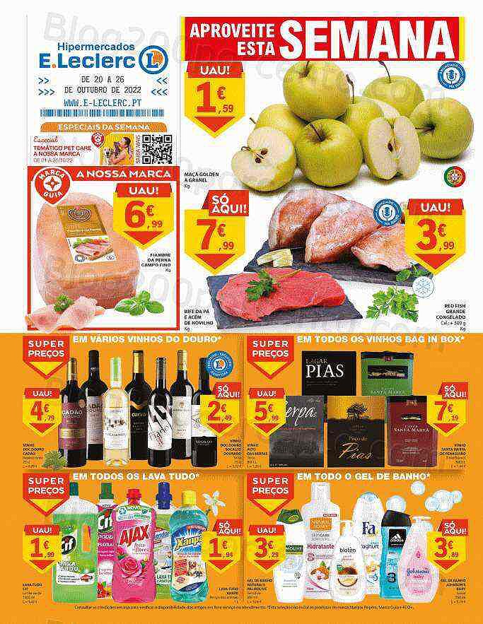 Antevisão Folheto E-LECLERC Promoções de 20 a 26 outubro