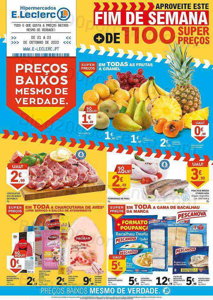 Antevisão Folheto E-LECLERC Promoções Fim de Semana - 21 a 23 outubro