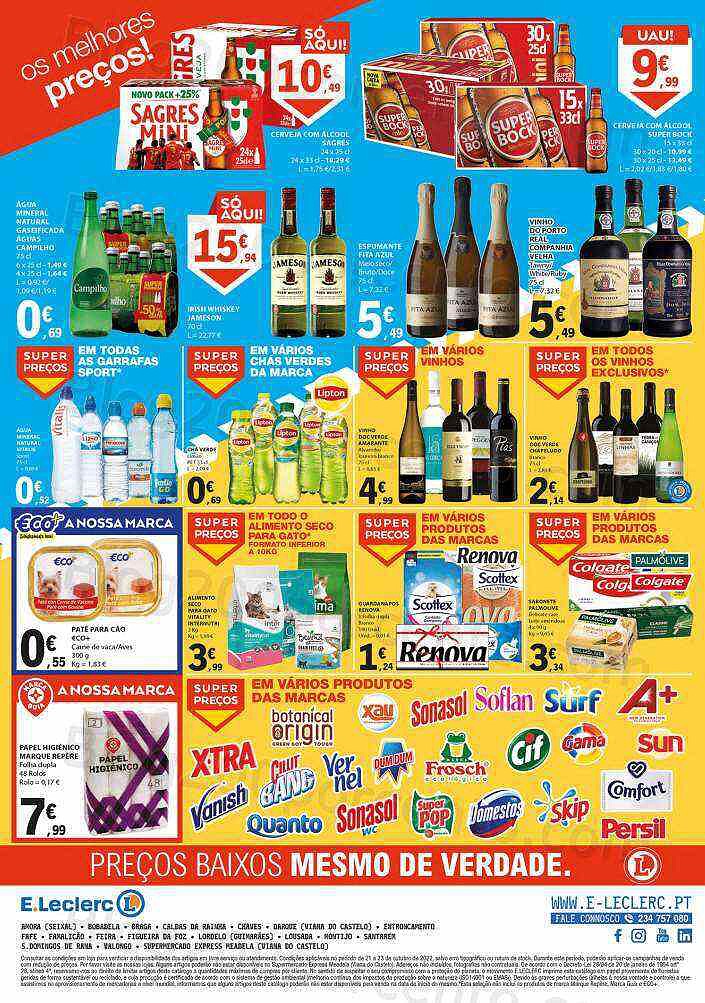 Antevisão Folheto E-LECLERC Promoções Fim de Semana - 21 a 23 outubro