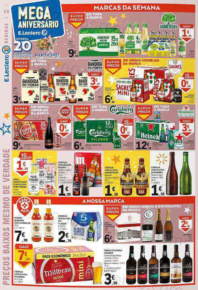 Antevisão Folheto E-LECLERC Aniversário Promoções de 27 outubro a 2 novembro