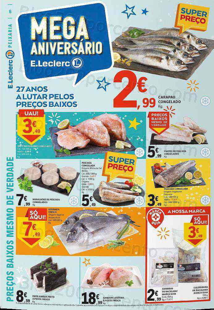 Antevisão Folheto E-LECLERC Aniversário Promoções de 27 outubro a 2 novembro