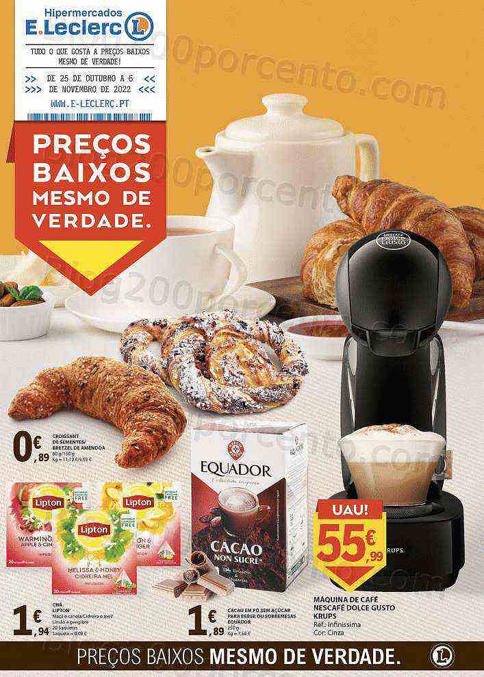 Antevisão Folheto E-LECLERC Especial Bebidas Quentes Promoções de 25 outubro a 6 novembro