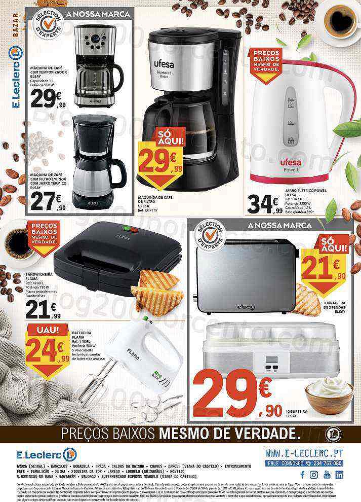 Antevisão Folheto E-LECLERC Especial Bebidas Quentes Promoções de 25 outubro a 6 novembro