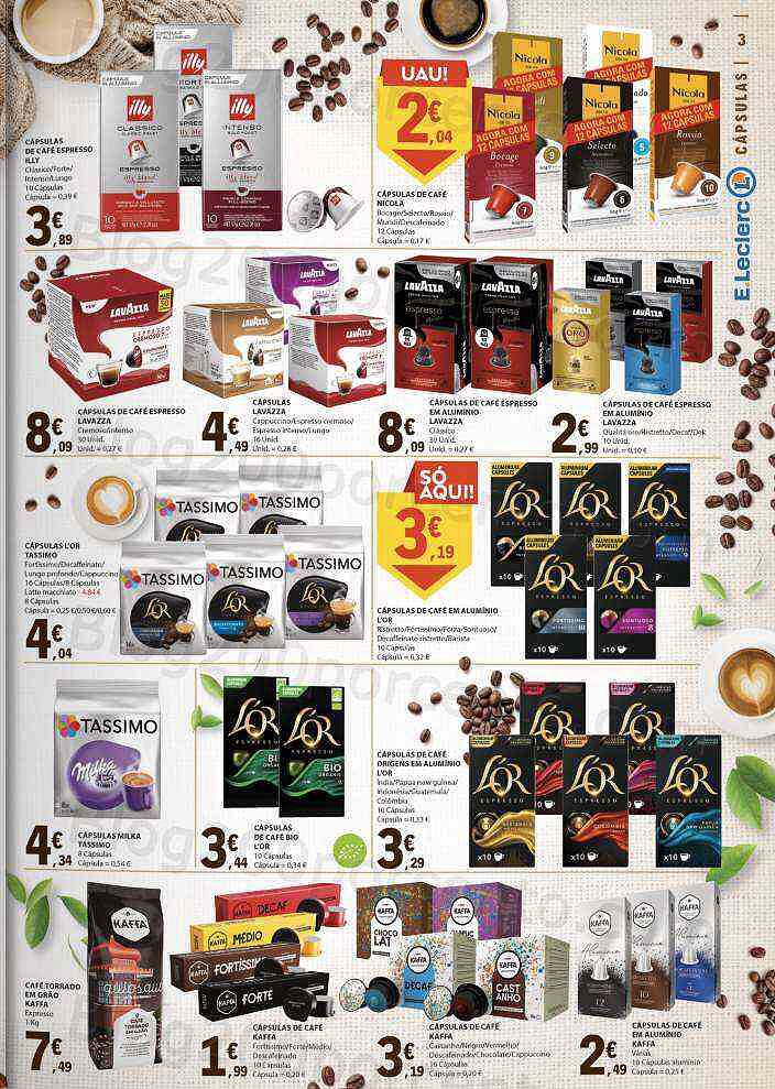 Antevisão Folheto E-LECLERC Especial Bebidas Quentes Promoções de 25 outubro a 6 novembro