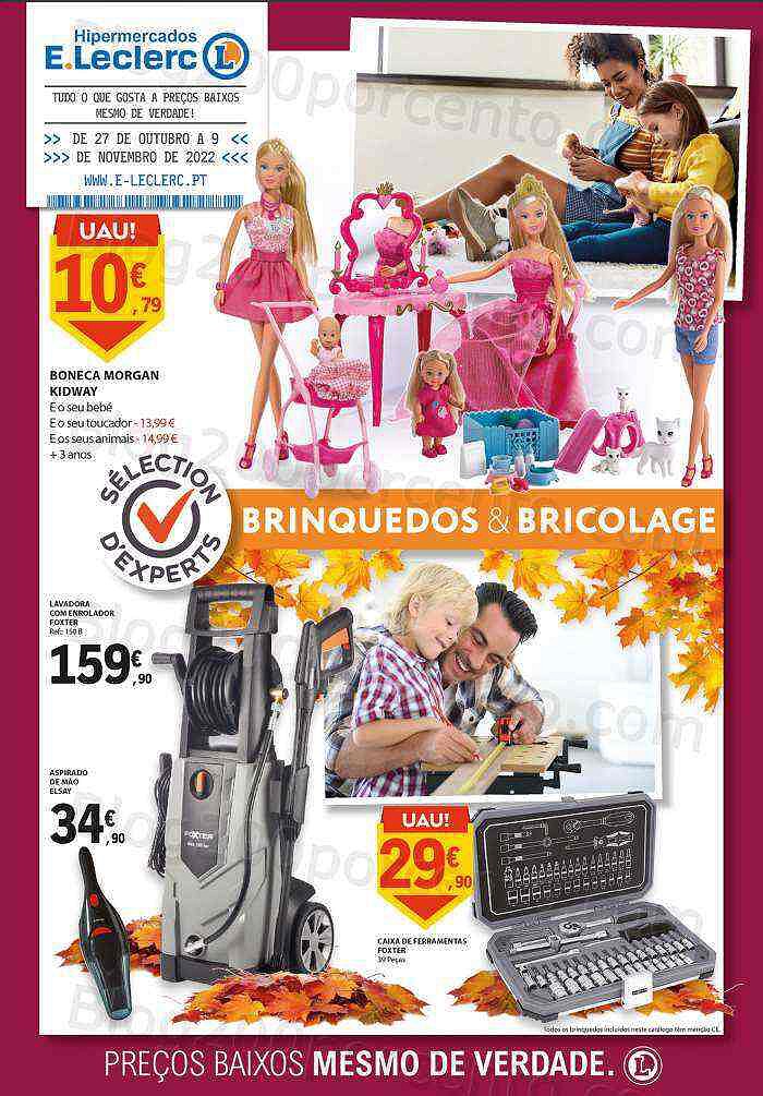 Antevisão Folheto E-LECLERC Brinquedos e Bricolage Promoções de 27 outubro a 9 novembro