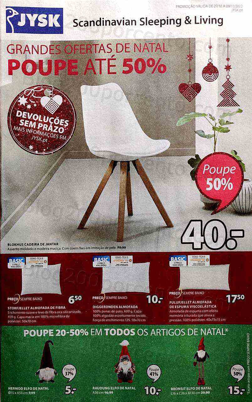 Antevisão Folheto JYSK Natal Promoções de 27 outubro a 9 novembro