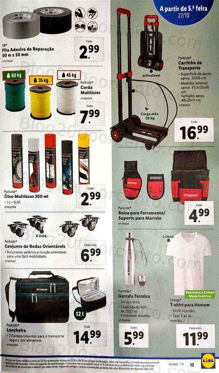 Antevisão Folheto LIDL Bazar Promoções a partir de 27 outubro