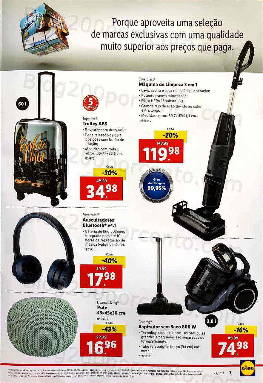 Antevisão Folheto LIDL Extra Promoções de 31 outubro a 6 novembro