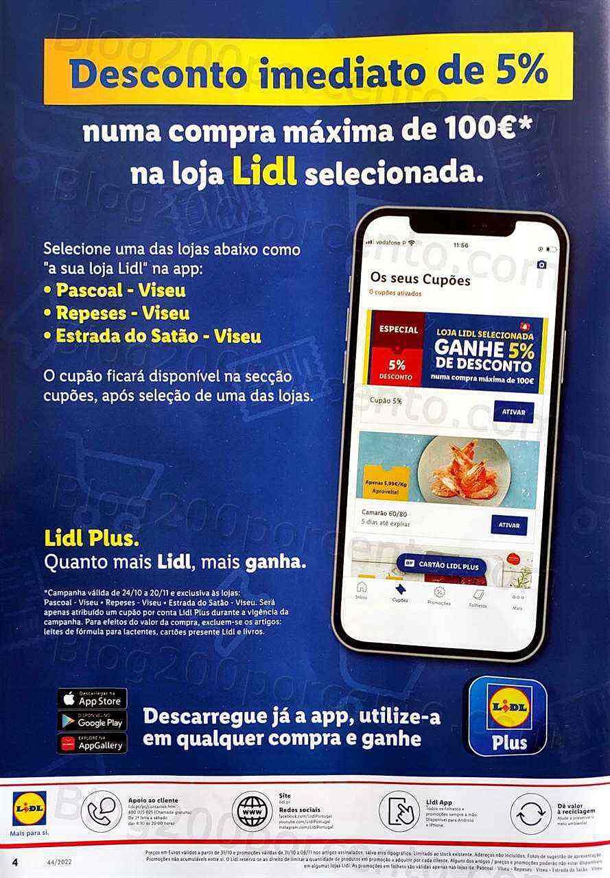 Antevisão Folheto LIDL Extra Promoções de 31 outubro a 6 novembro
