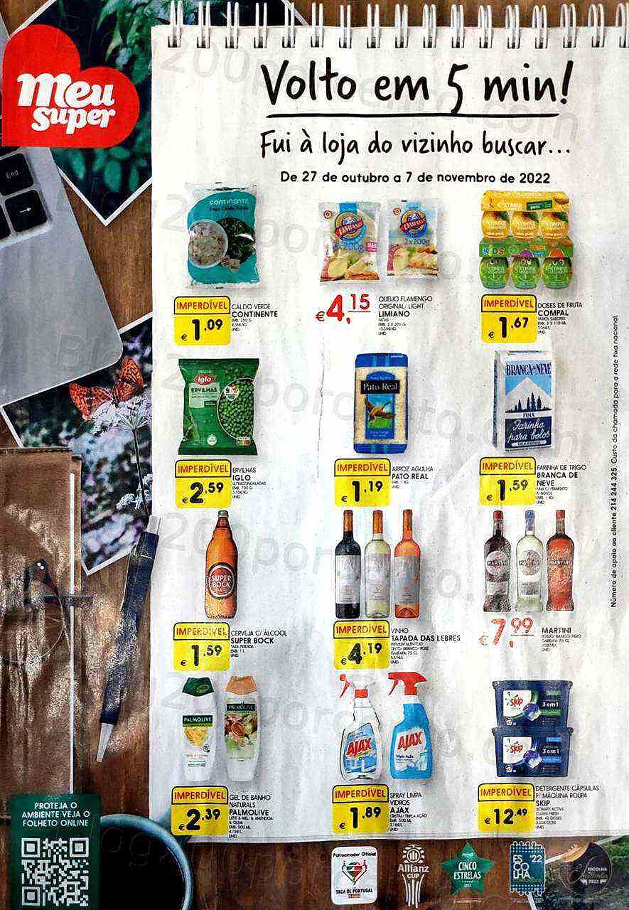 Antevisão Folheto MEU SUPER Promoções de 27 outubro a 7 novembro