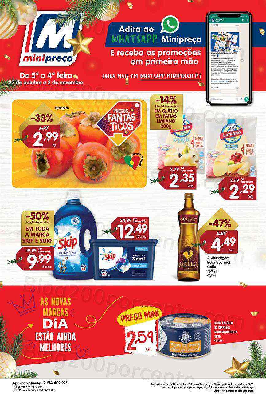 Antevisão Folheto MINIPREÇO Promoções de 27 outubro a 2 novembro