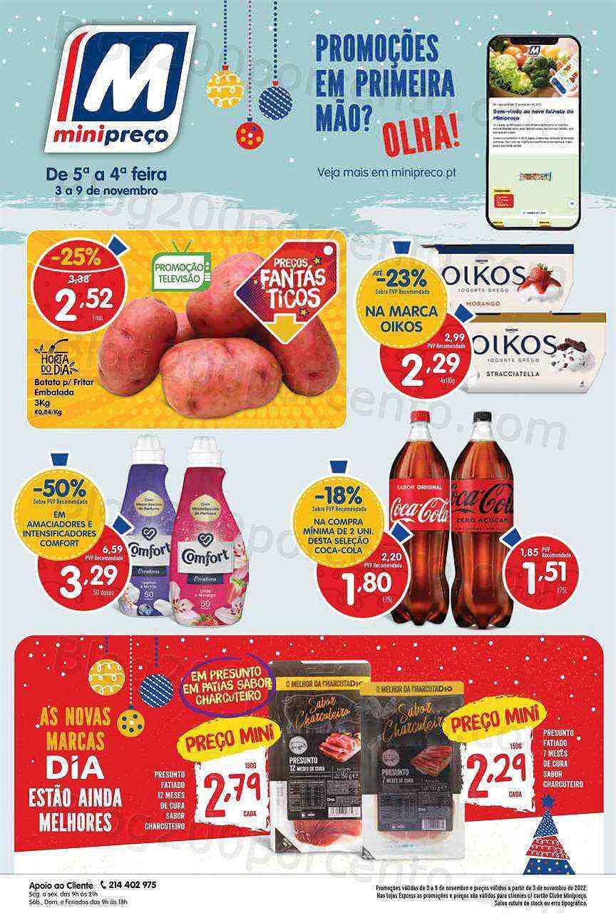Antevisão Folheto MINIPREÇO Promoções de 3 a 9 novembro