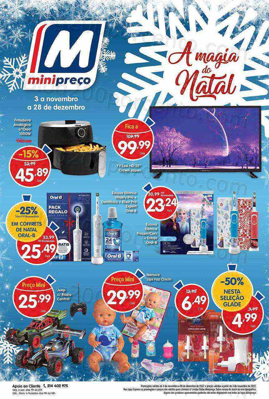 Antevisão Folheto MINIPREÇO Natal Promoções de 3 novembro a 28 dezembro