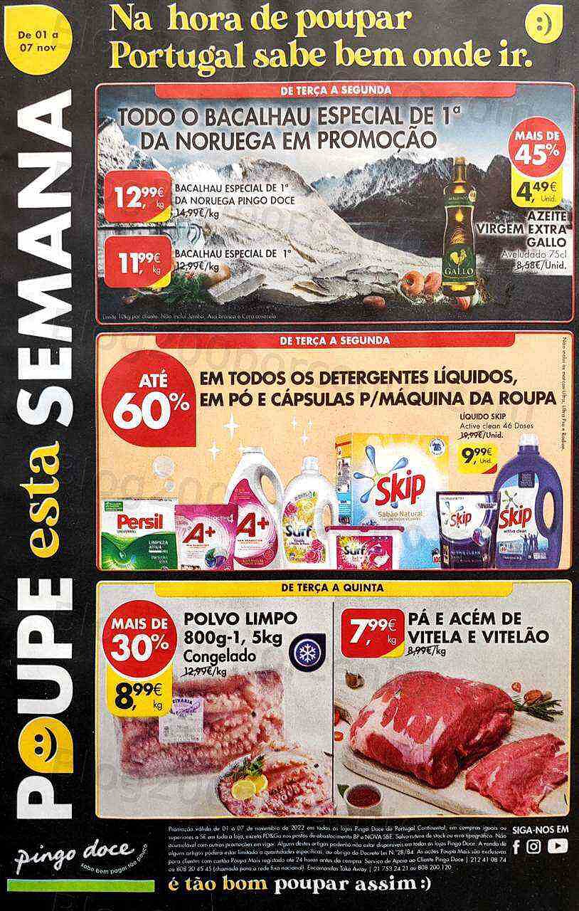 Antevisão Folheto PINGO DOCE Promoções de 1 a 7 novembro