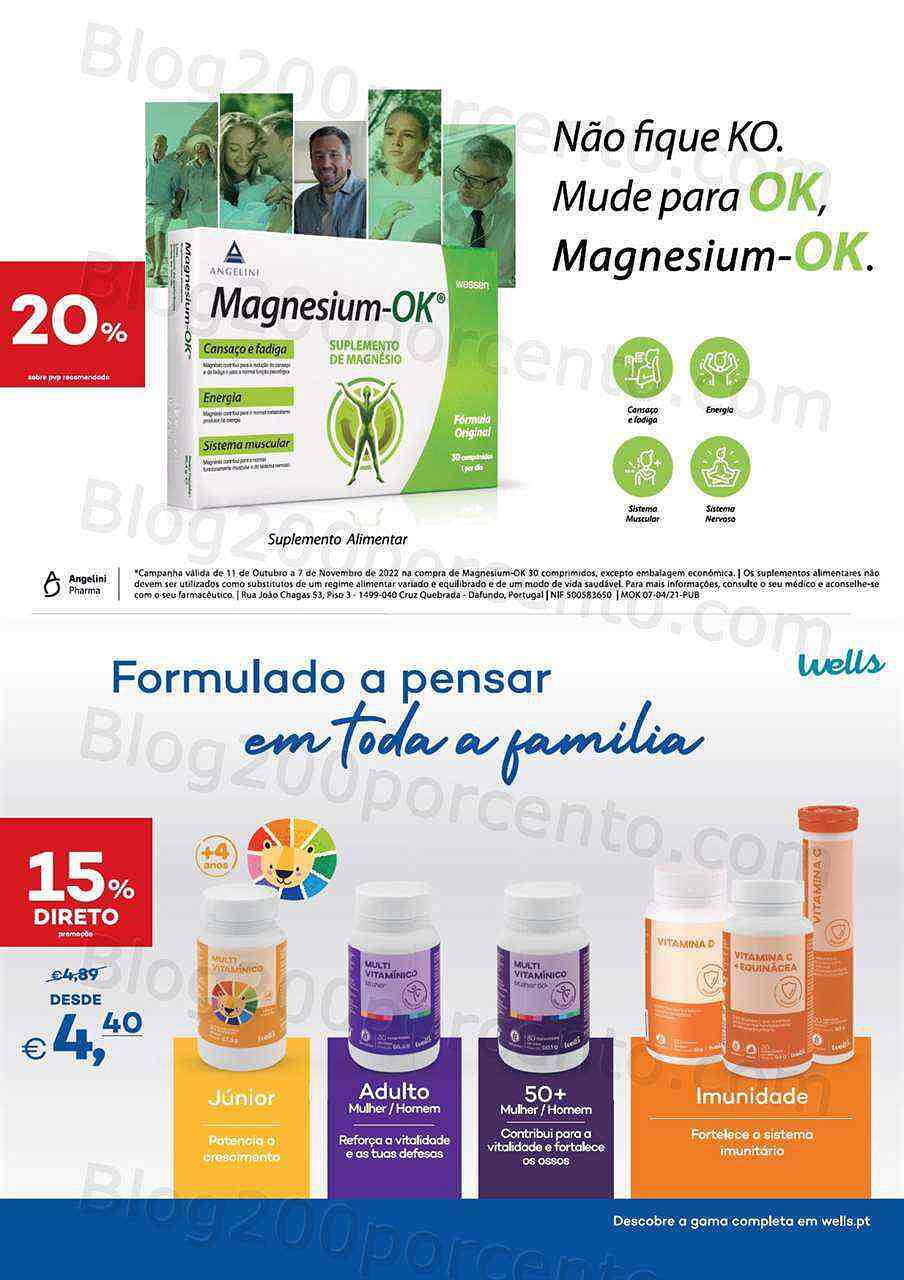 Antevisão Folheto WELLS Suplementos Promoções de 11 outubro a 7 novembro