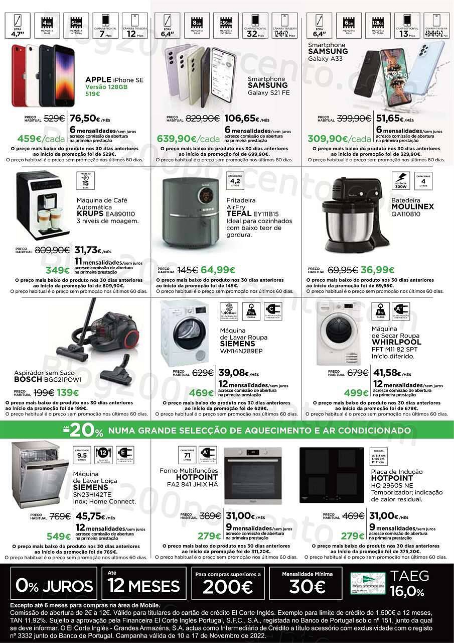 Antevisão Folheto EL CORTE INGLÉS Promoções de 10 a 17 novembro