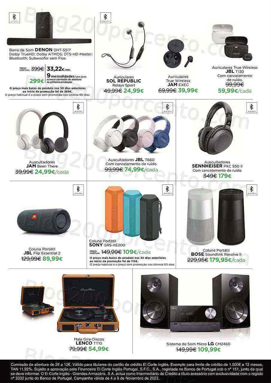 Antevisão Folheto EL CORTE INGLÉS CountDown Black Friday Promoções de 4 a 9 novembro