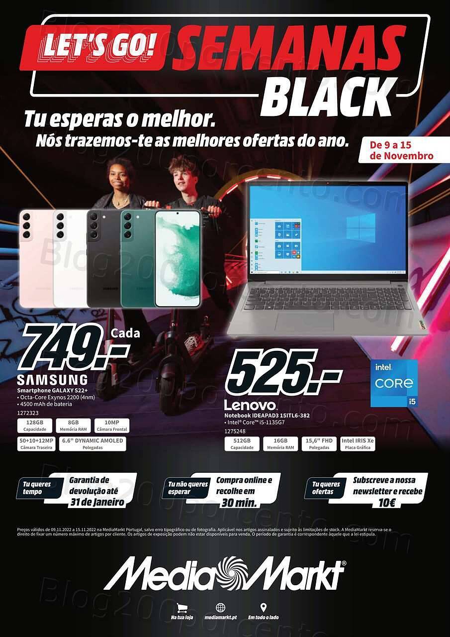 Antevisão Folheto MEDIA MARKT Black Friday Promoções de 9 a 15 novembro