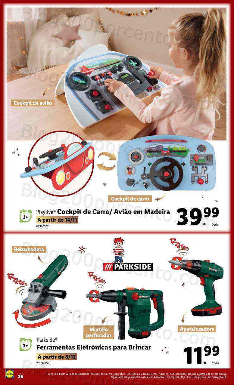 Antevisão Folheto LIDL Brinquedos Natal Promoções a partir de 7 novembro