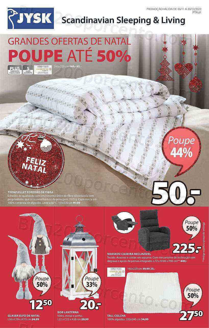 Antevisão Folheto JYSK Promoções de 3 a 20 novembro