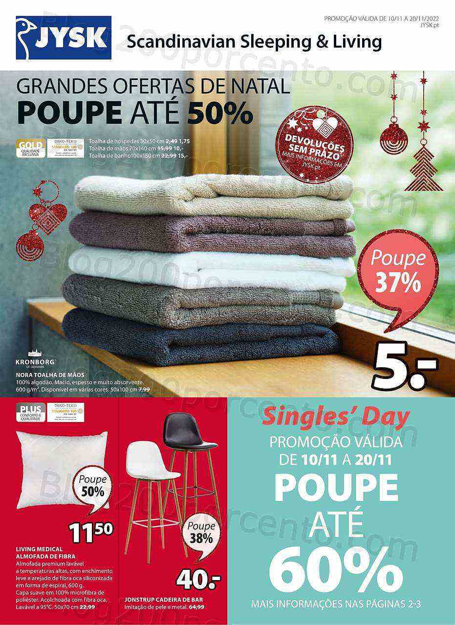 Antevisão Folheto JYSK Promoções de 10 a 20 novembro