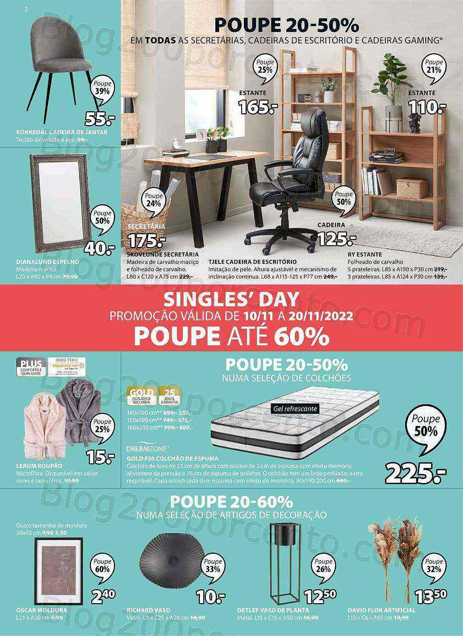 Antevisão Folheto JYSK Promoções de 10 a 20 novembro