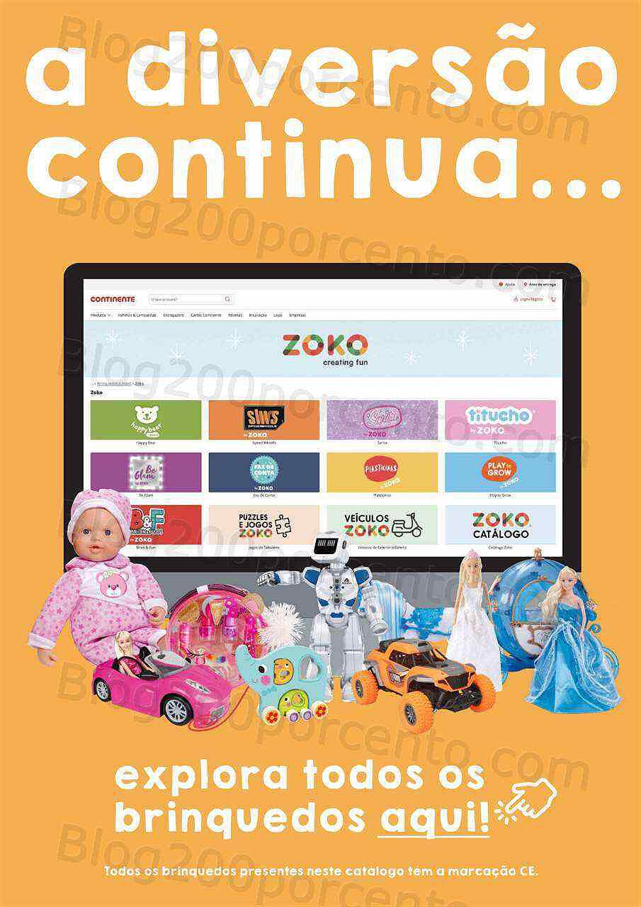 Antevisão Catálogo Brinquedos Natal CONTINENTE - ZOKO Promoções de 4 novembro a 2 janeiro