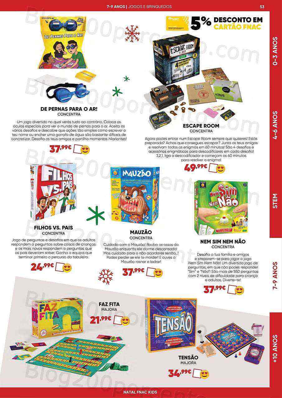 Antevisão Folheto FNAC Kids Natal Promoções até 31 dezembro