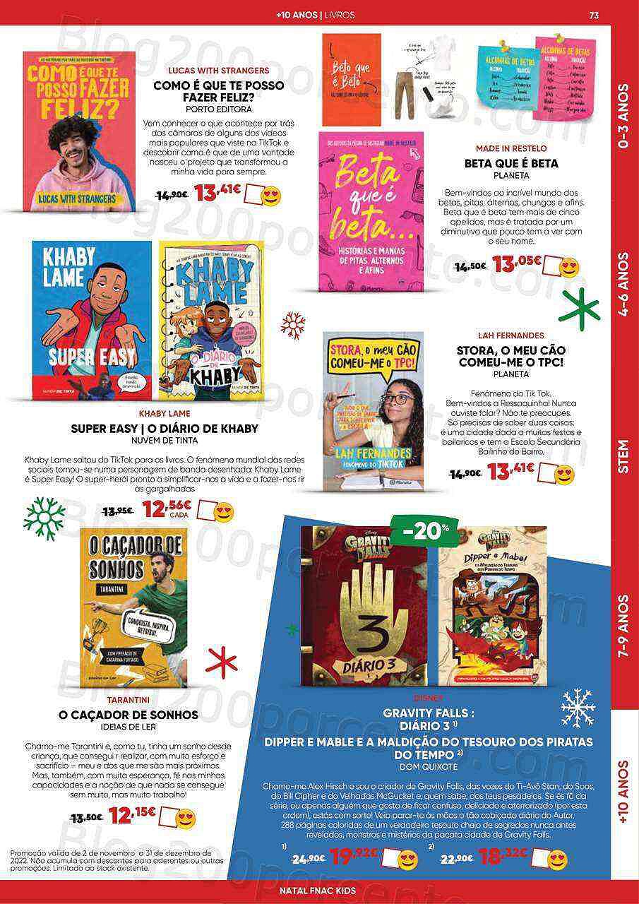 Antevisão Folheto FNAC Kids Natal Promoções até 31 dezembro