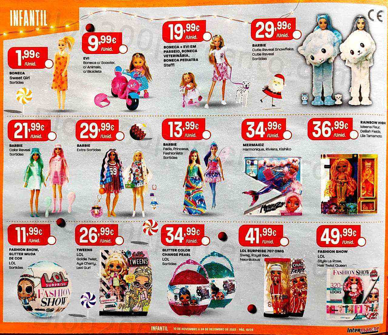 Antevisão Folheto INTERMARCHÉ Brinquedos de Natal Promoções de 10 novembro a 24 dezembro