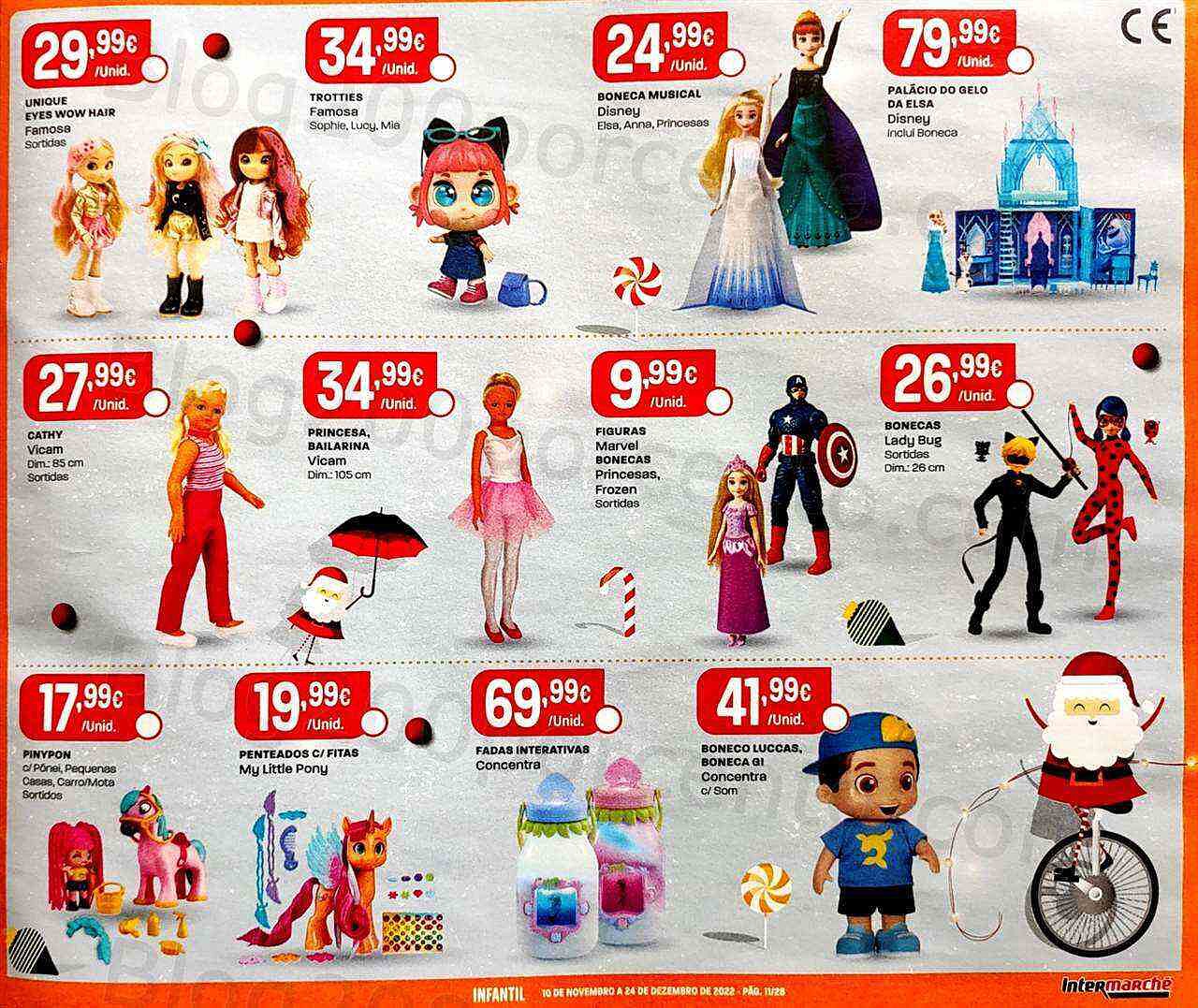 Antevisão Folheto INTERMARCHÉ Brinquedos de Natal Promoções de 10 novembro a 24 dezembro