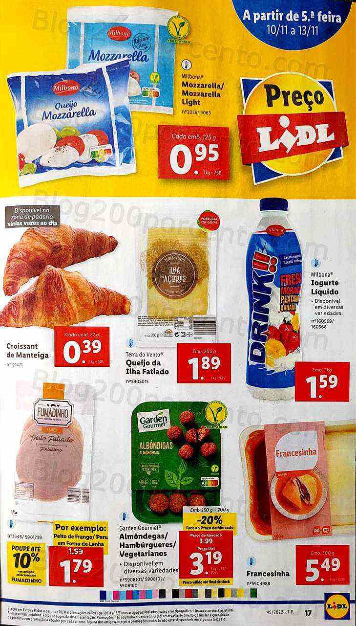 Antevisão Folheto LIDL Promoções de 10 a 13 novembro - quinta a domingo