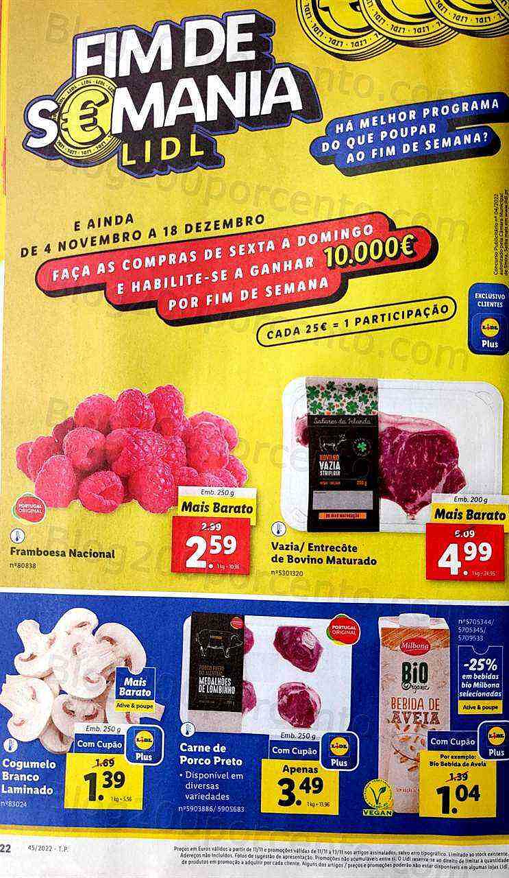 Antevisão Folheto LIDL Promoções Fim de Semana - 11 a 13 novembro