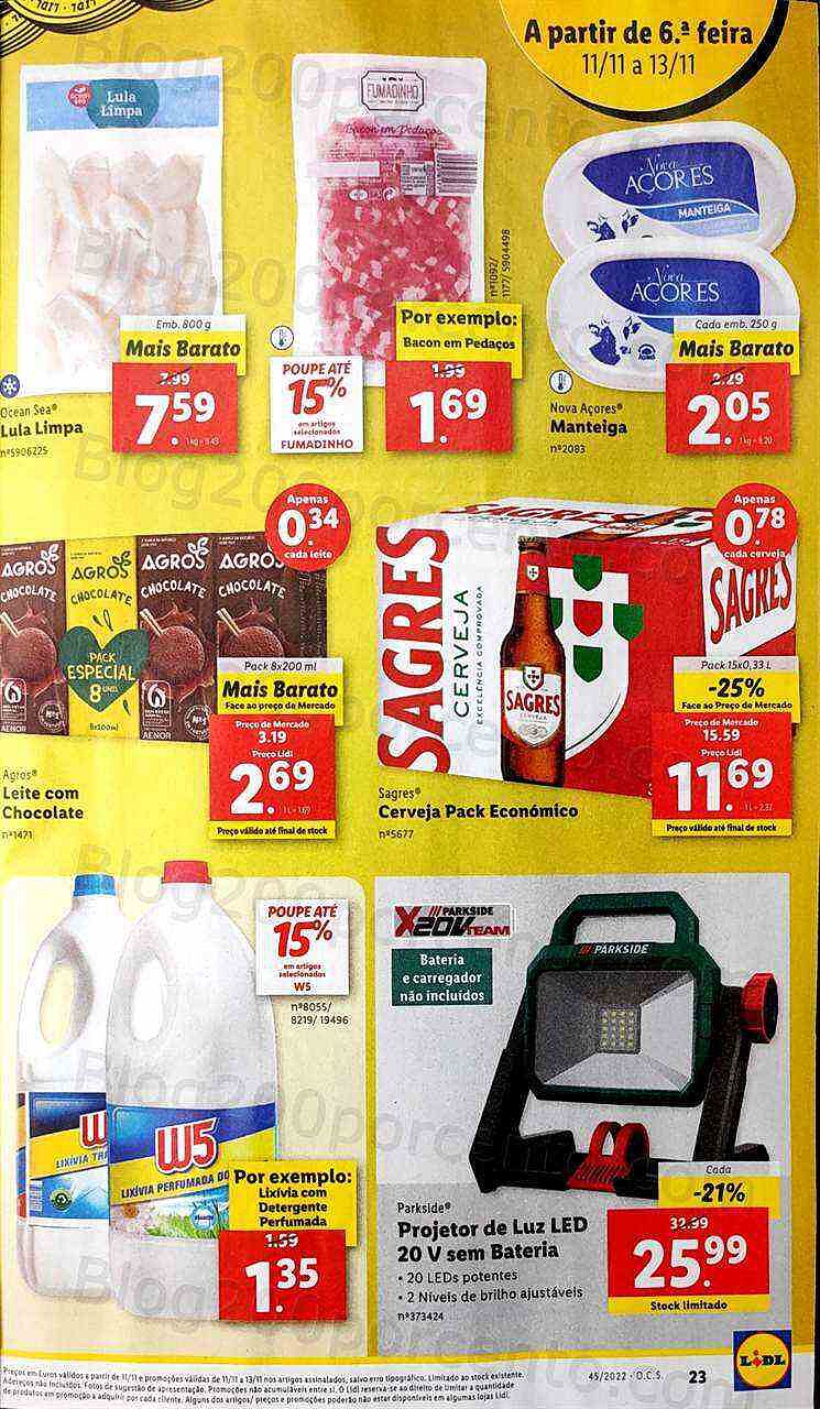 Antevisão Folheto LIDL Promoções Fim de Semana - 11 a 13 novembro