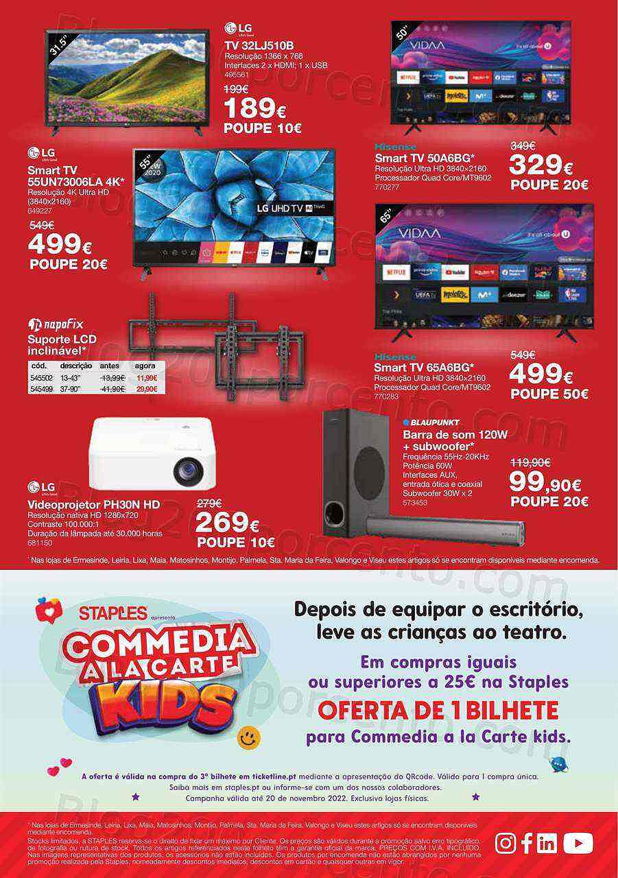 Antevisão Folheto STAPLES Promoções de 7 a 24 novembro