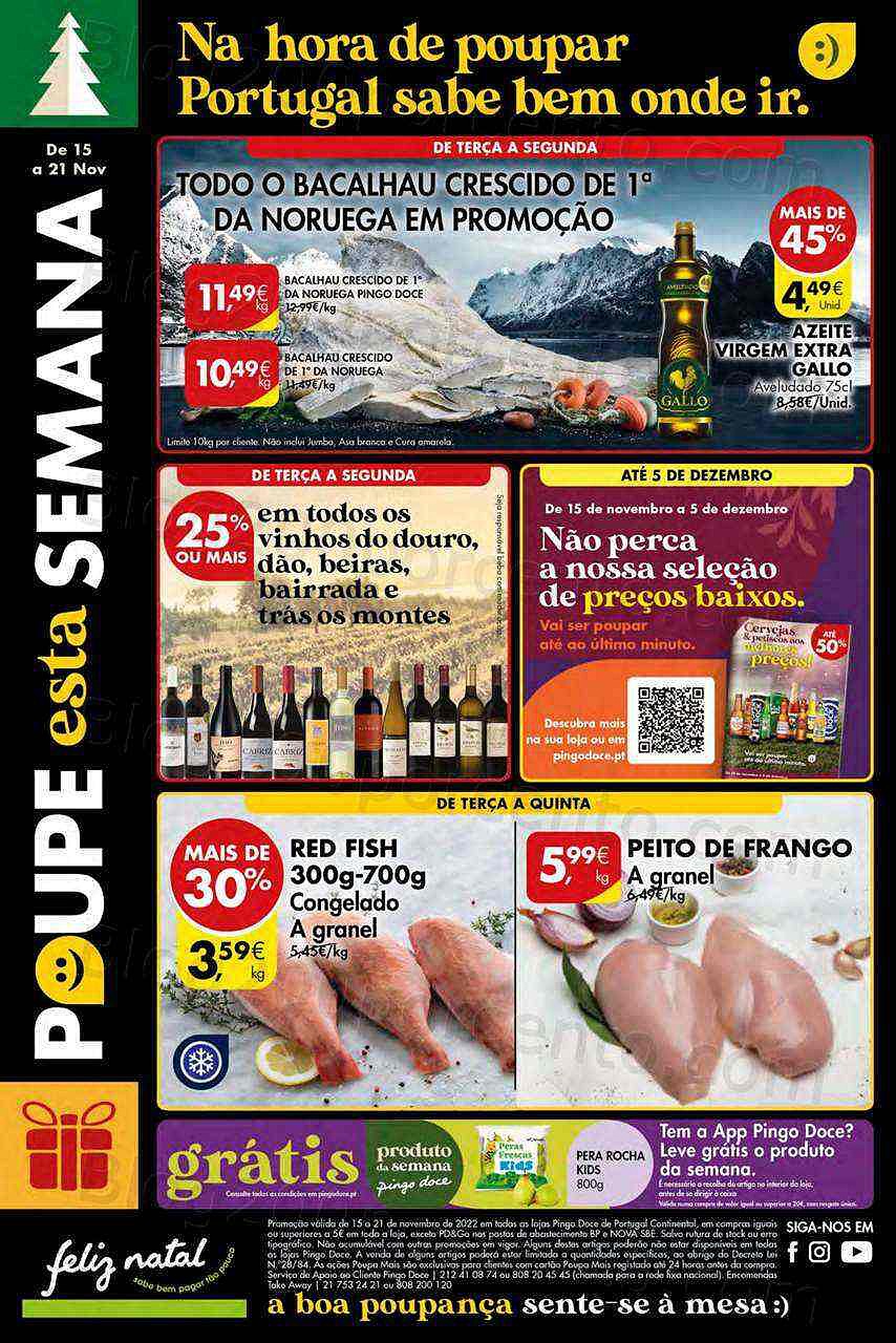 Antevisão Folheto PINGO DOCE Lojas Pequenas Promoções de 15 a 21 novembro