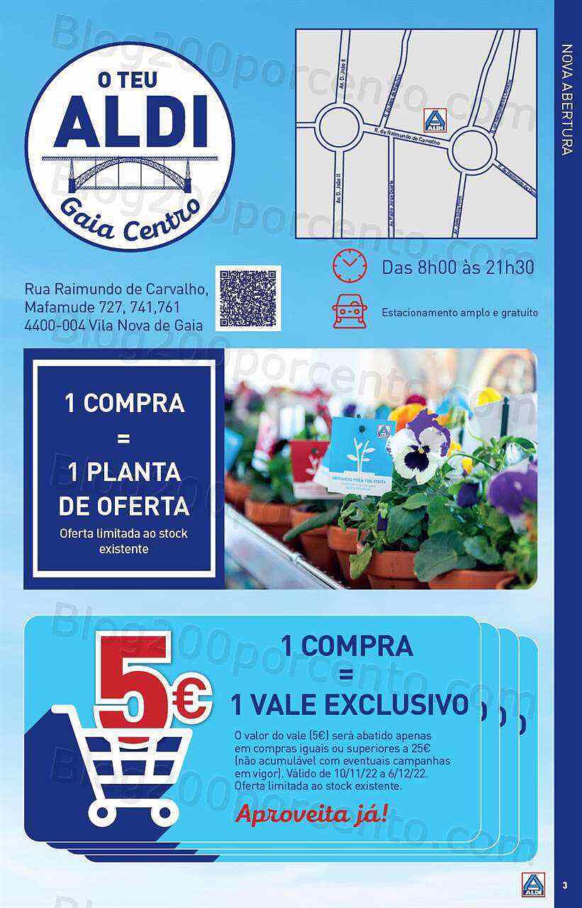 Antevisão Folheto ALDI Aberturas Mafamude Promoções de 9 novembro a 6 dezembro