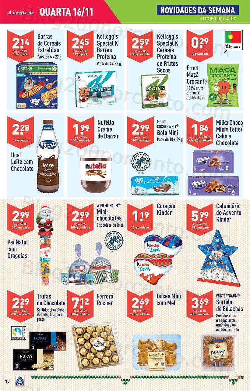 Antevisão Folheto ALDI Promoções de 16 a 22 novembro
