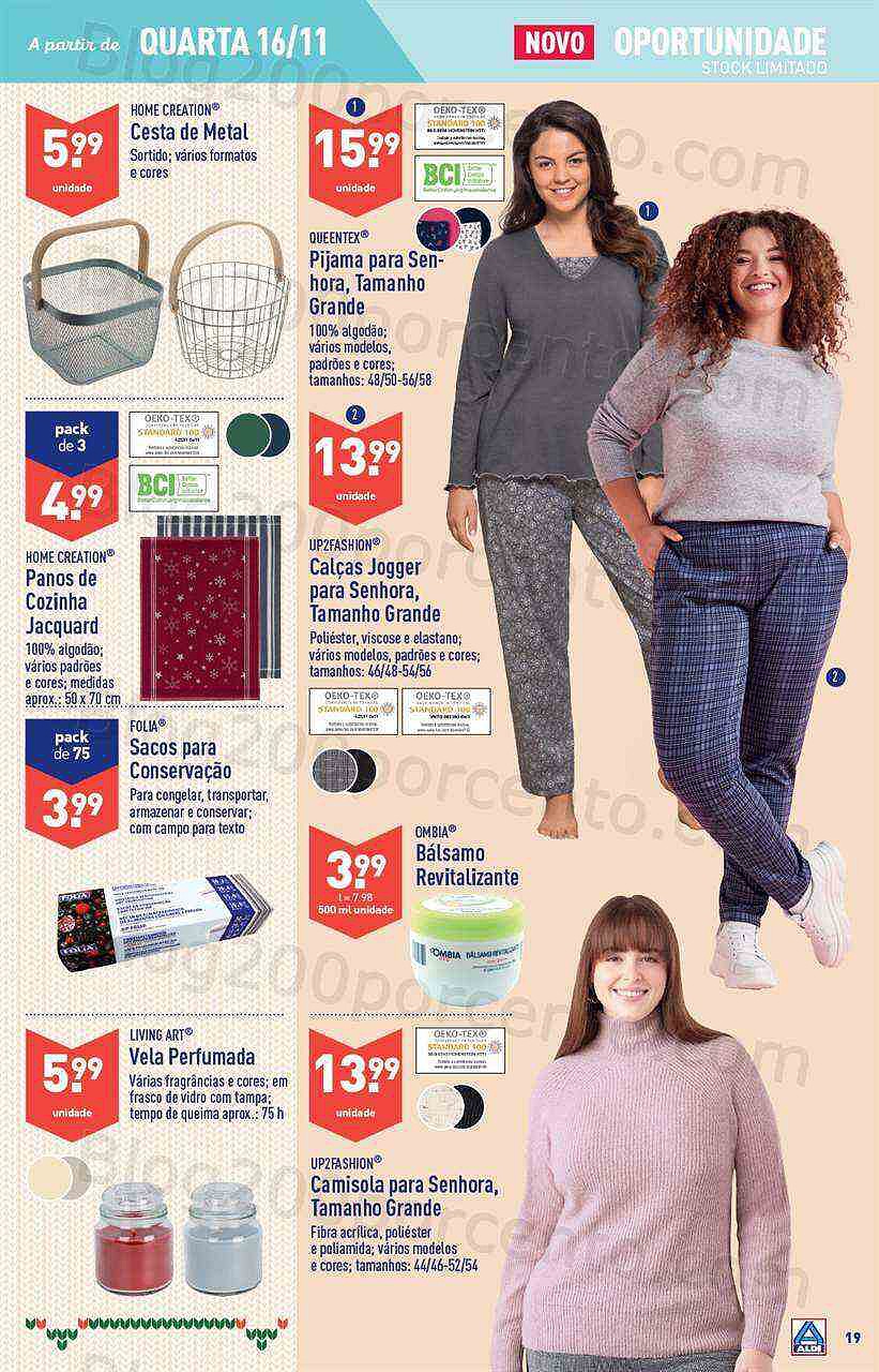Antevisão Folheto ALDI Promoções de 16 a 22 novembro