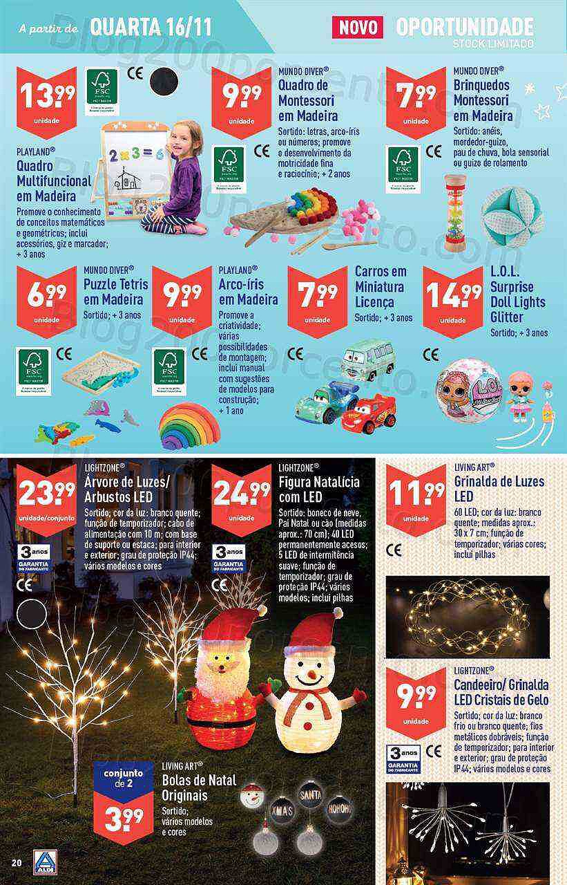 Antevisão Folheto ALDI Promoções de 16 a 22 novembro
