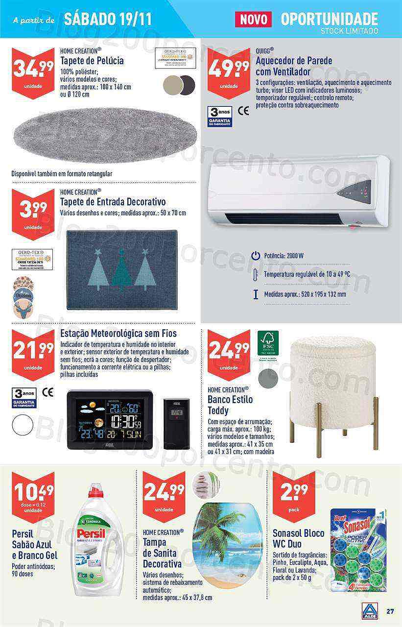 Antevisão Folheto ALDI Promoções de 16 a 22 novembro