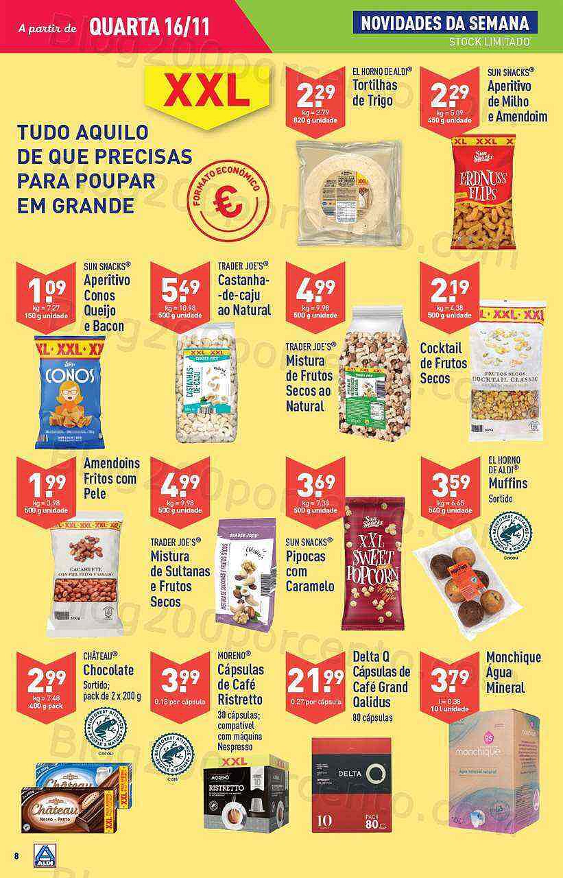 Antevisão Folheto ALDI Promoções de 16 a 22 novembro